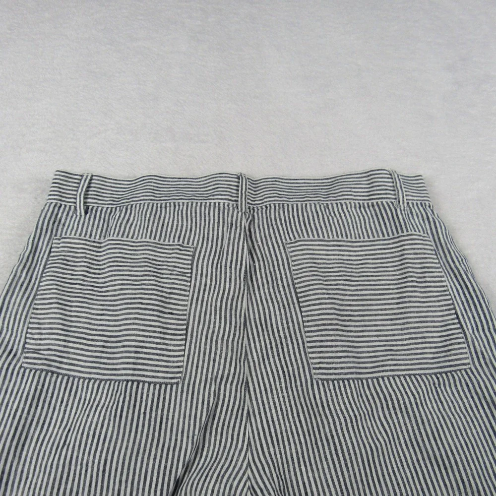 Alex Crane Cham Pants Mens 32 Blue White Stripe NEW 100% Linen Breezy Trousers